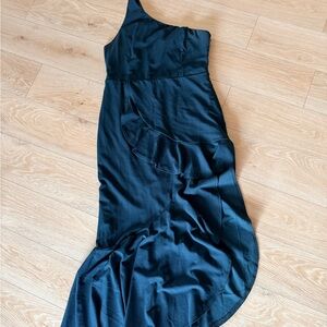 Lulu's Midnight Blue One-Shoulder Dress